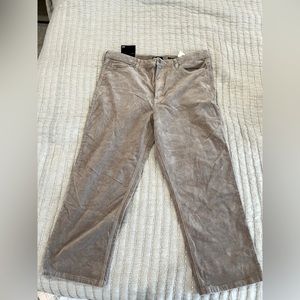 Cropped corduroy pants